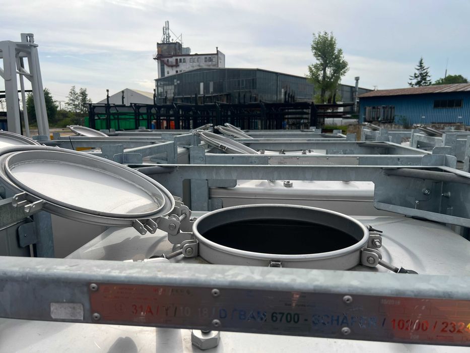 IBC nierdzewny SCHÄFER 1000L ADR/UN 31A/Y – stan idealny