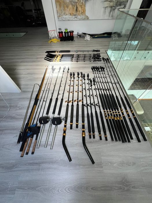 Vendo várias canas e carreto big game conforme lista anexa do anúncio