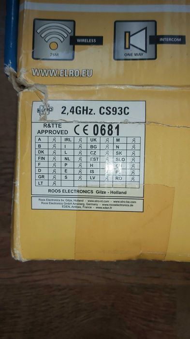monitor monitoringu ELRO  CS93 SEC