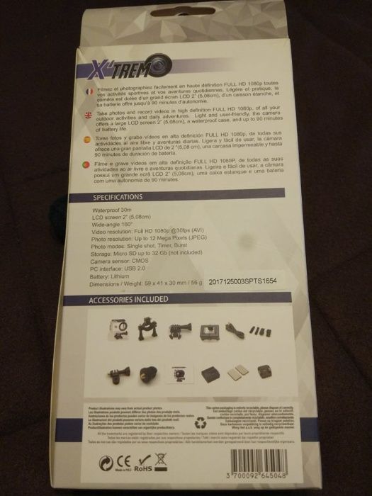 Câmera Storex X'TREM CHD5003S+ FullHD [Nova/Selada]