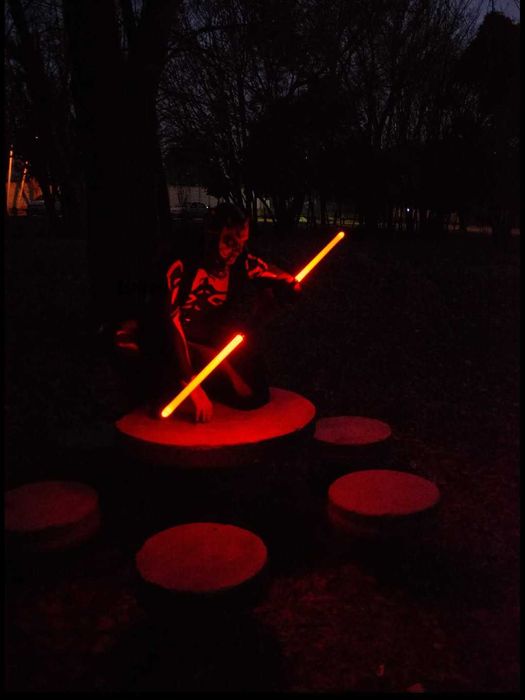 14-кольоровий світловий посох 150 см довжина двосторонній меч Дарт Мол