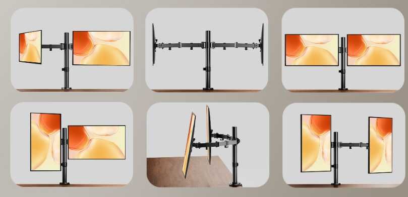 Suporte Duplo para monitor 13-32” Polegadas