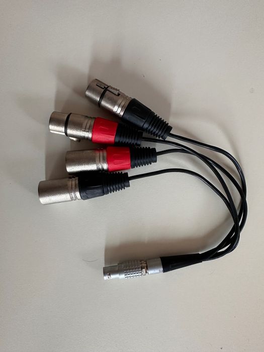 Cabo Breakout Áudio Profissional Lemo 10-Pin para 4x XLR