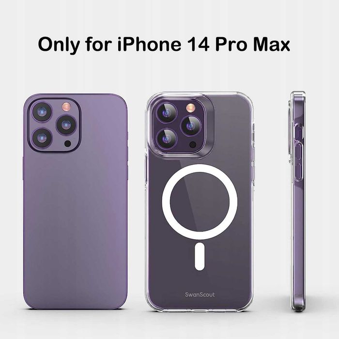 Plecki Magsafe etui do iPhone 14 Pro MAX bezbarwny