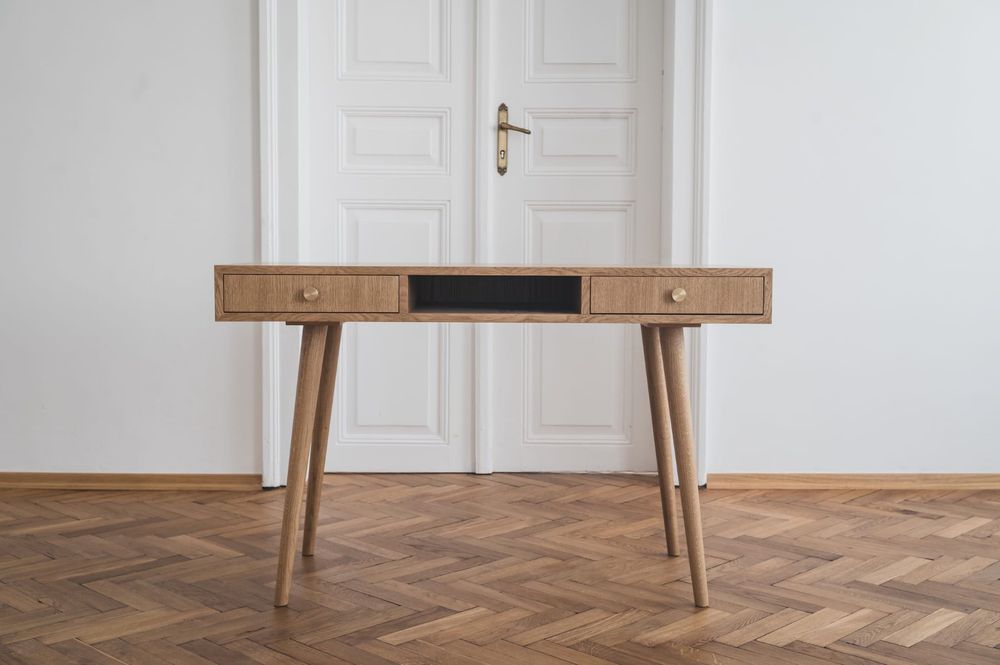 Biurko drewniane Viken mid-century modern duński styl