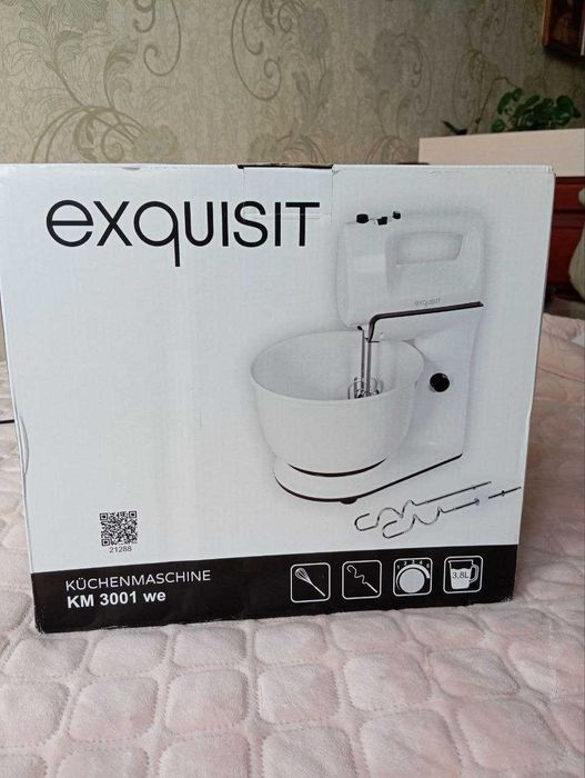 Кухонный комбайн ,тестомес Exquisit KM 3001, Белый