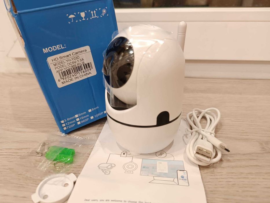 1080P, HD Smart камера Wi-Fi, комнатная, видеоняня, icam365, НОВАЯ