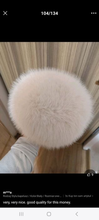 Czapka futrzana fuksja