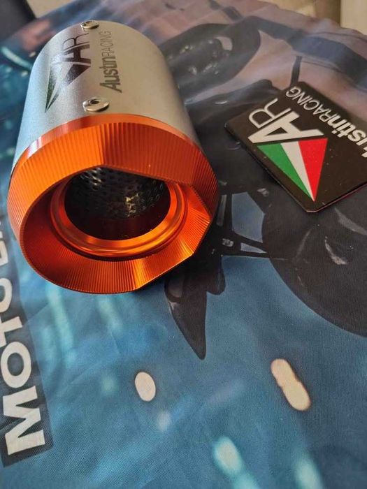 Austin racing GP1R - cinza - ponteira panela de escape moto- 51mm