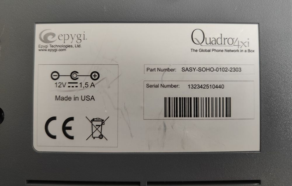 Central telefónica Epygi Quadro 4xi