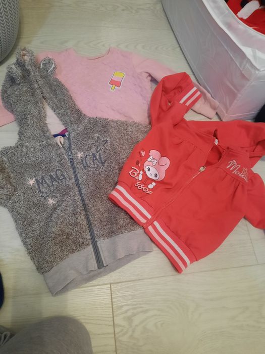 86/92 bluzy dziewczęce paka bluz