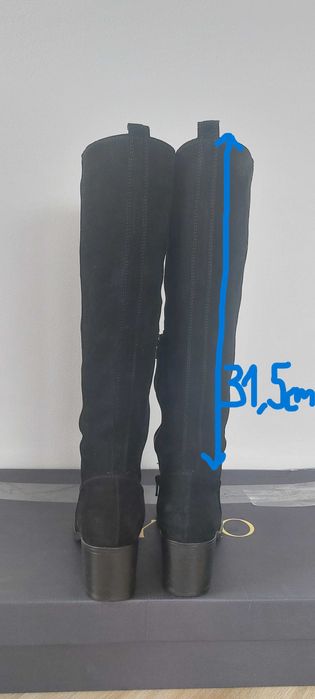 Ryłko Relax czarne welurowe kozaki