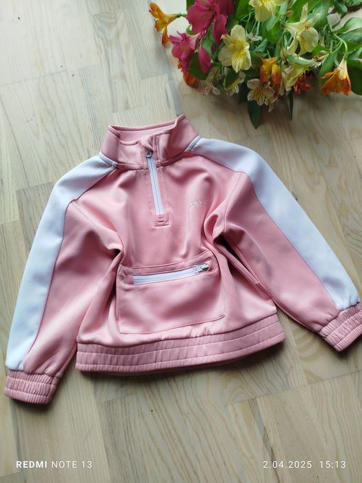 Pudroworóżowa bluza sportowa wf gimnastyka rower bekkin 110 4-5 lat