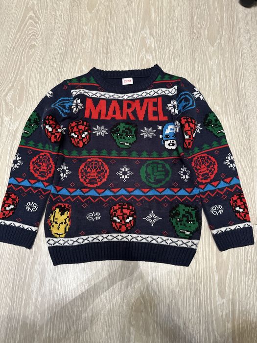 ‼️ светр новорічний Marvel 134 8 9 супергерої кофта для фотосесії