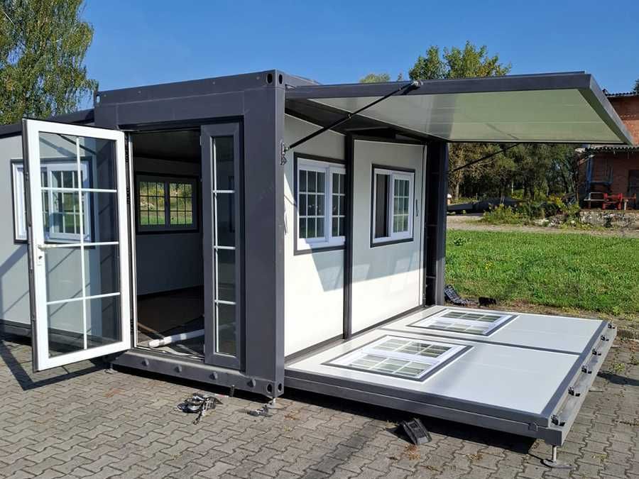 Składany domek kontenerowy letniskowy 22m2, kontener mieszkalny, biuro