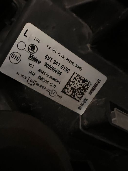 Skoda fabia III reflektor lampa