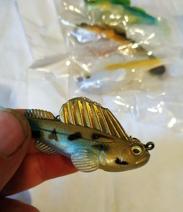 Набор силиконовых виброхвостов со скрытым крючком, 8 см.