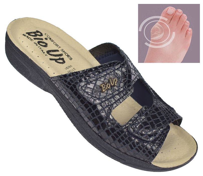 Klapki zdrowotne damskie na haluksy 481/B skórzana wkładka rozmiar: 36