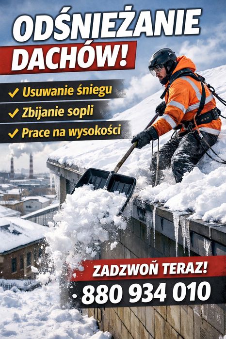 Odśnieżanie placów, parkingów, dachów, wywóz i utylizacja śniegu.