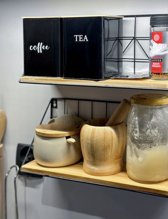 Półka ścienna wisząca loft drewniana metalowa 35 cm