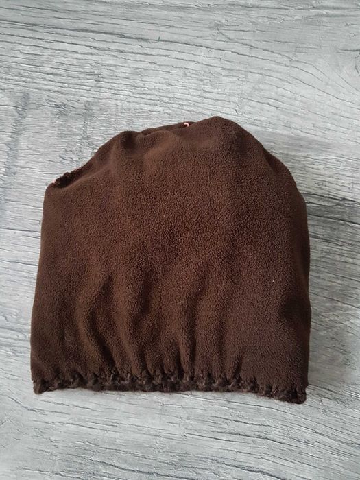 Wełniana czapka Stormberg damska brązowa z polarową podszewką