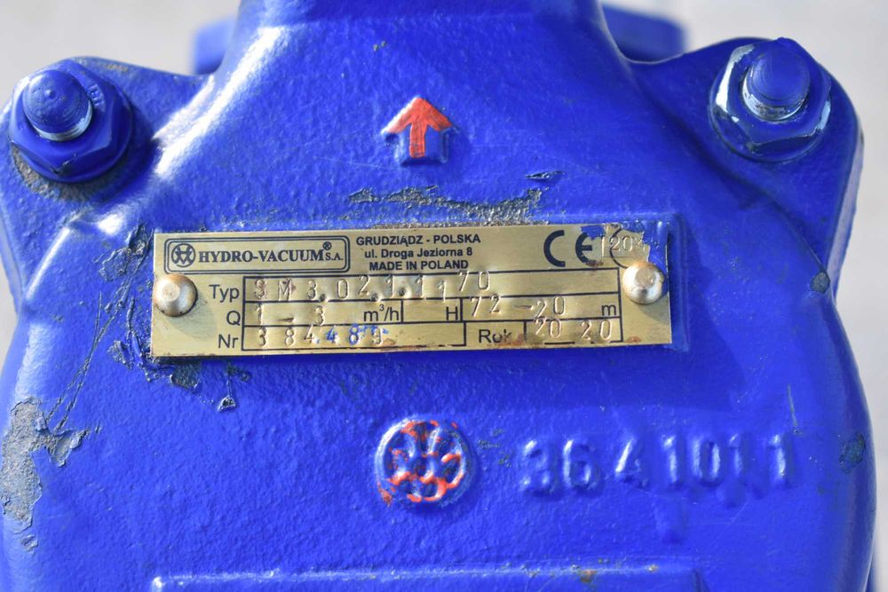 Pompa Hydroforowa SM 3 . 02 Hydro - Vacuum Naprawa, Regeneracja