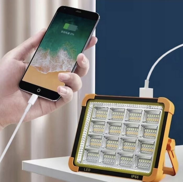 Halpgen przenośny solarny LED USB 200w