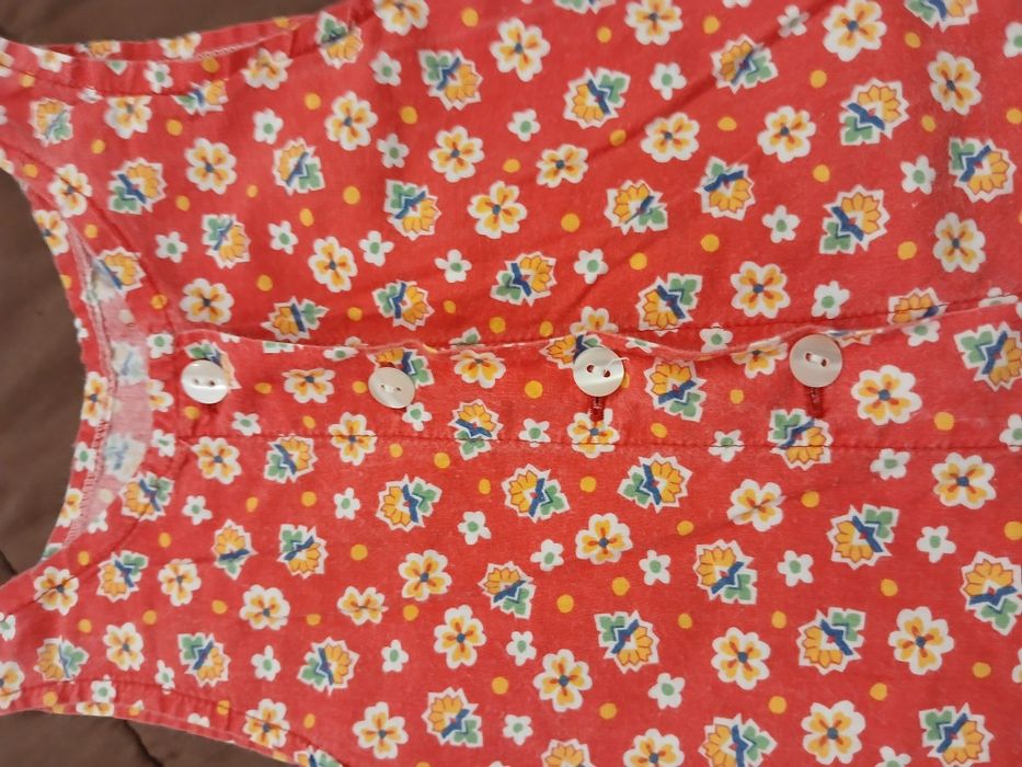 Vestido vermelho florido 4 anos