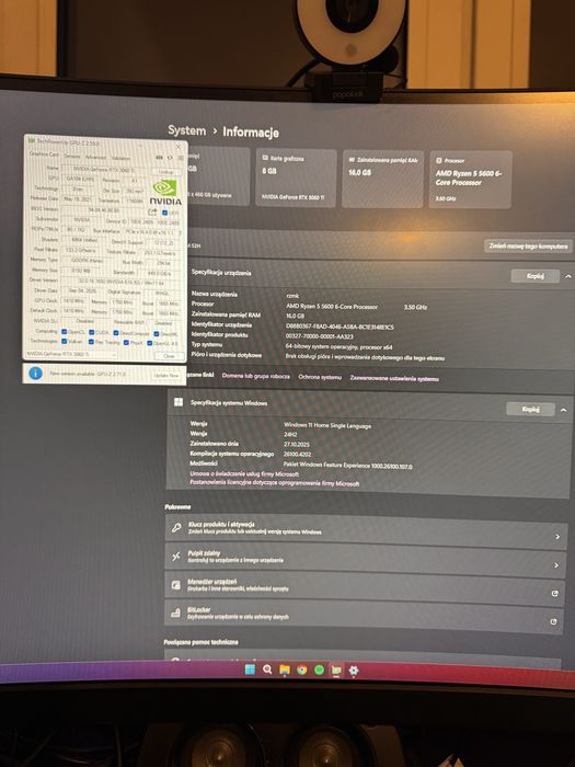 Komputer Rtx 3060Ti /r5 5600 /16gb  do gier gamingowy