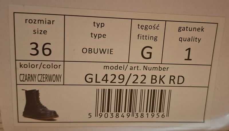 Glany Filippo rozmiar 36