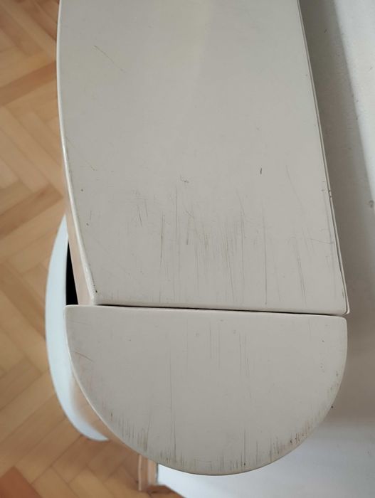 Biokominek na biopaliwo wolnostojący, metalowy, biały