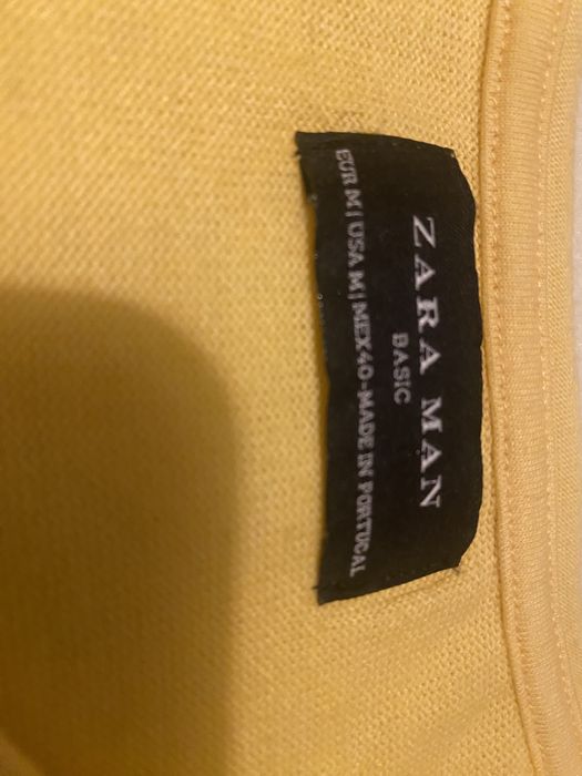 Malha algodão, da Zara Man, amarelo, Tam.M