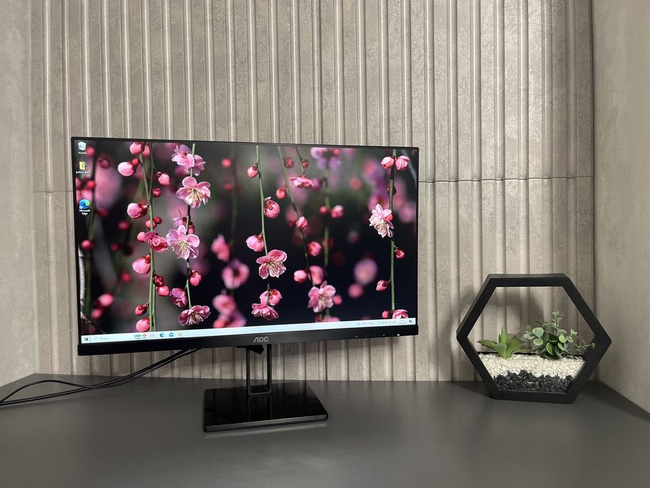IPS безрамковий монітор AOC 24 дюйми  HDMI full hd