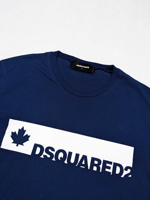 Dsquared2 niebieska koszulka t-shirt L