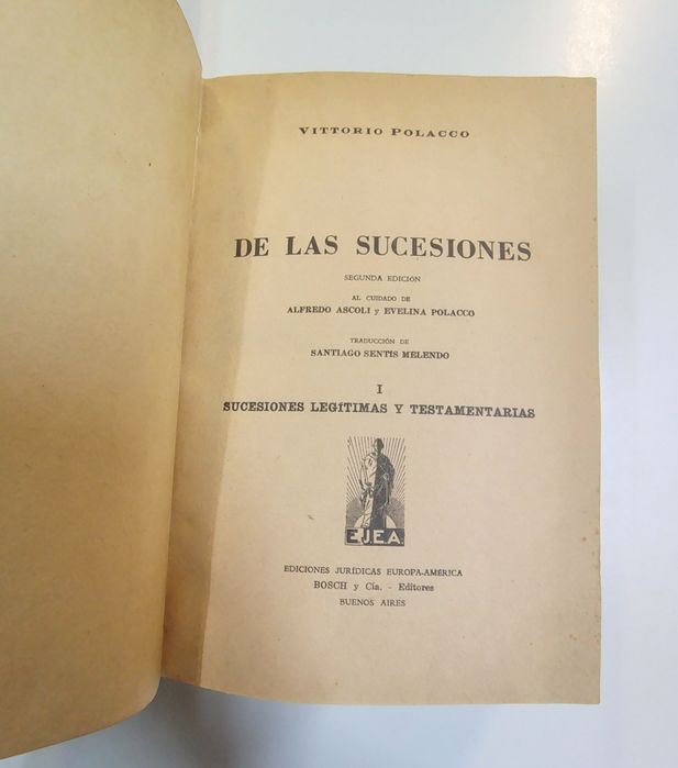 2 Volumes: De las Sucesiones, de Vittorio Polacco