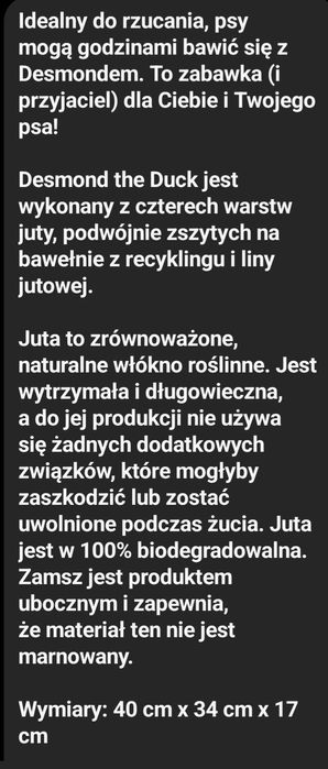Ekologiczna zabawka dla psa.