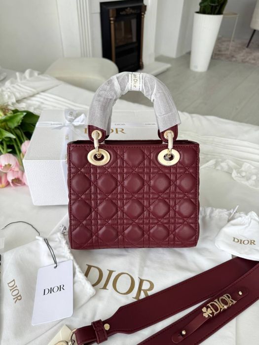 Torebka Dior lady burgundy