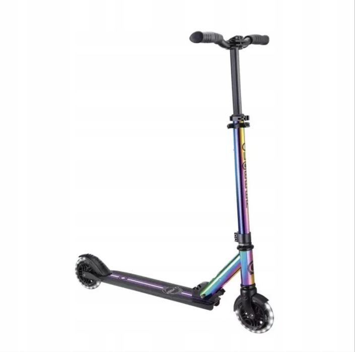 Hulajnoga aluminium GLOBBER Flow Element Lights z kołami LED neo chrom