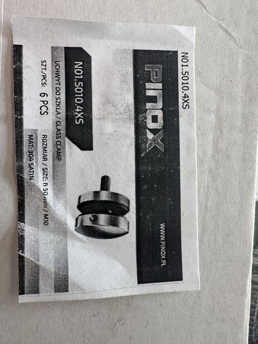 N01.5010.4XS Uchwyt do szkła fi 50/M10 do pow. płaskiej, 4XS