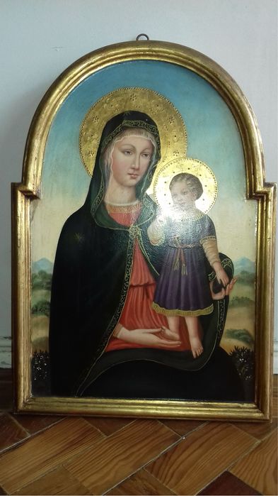 Quadro Ícone religioso pintado à mão