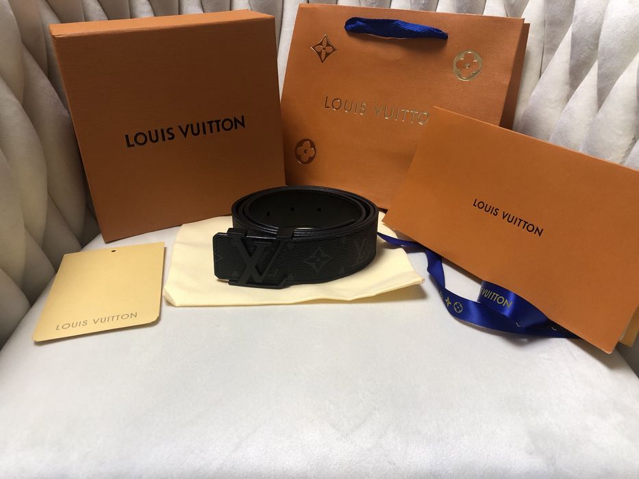 Pasek jak Louis Vuitton monogram ebene 80-125 skora naturalna i canvas