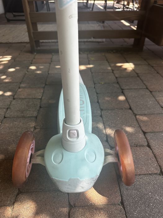 Hulajjoga oxelo świecąca dziecieca dla dziewczynki różowa trzykołowa