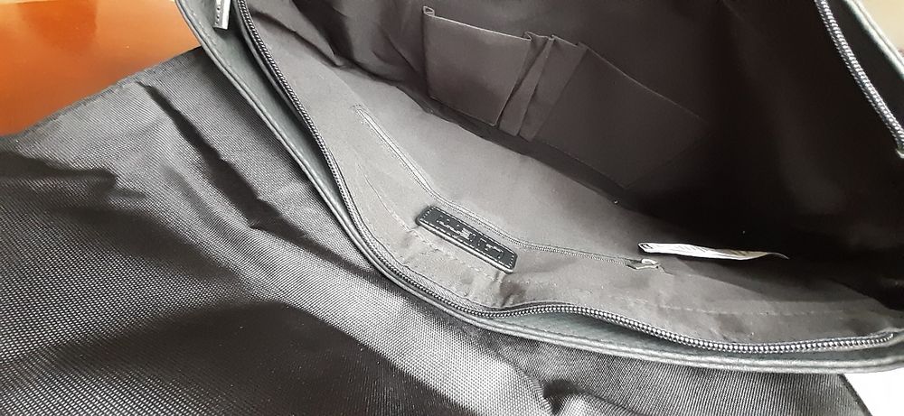 Torba na ramię na laptopa męska czarna Lanetti