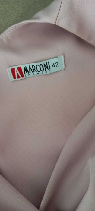 Sukienka Róża długa 42 maxi różowa na wesele