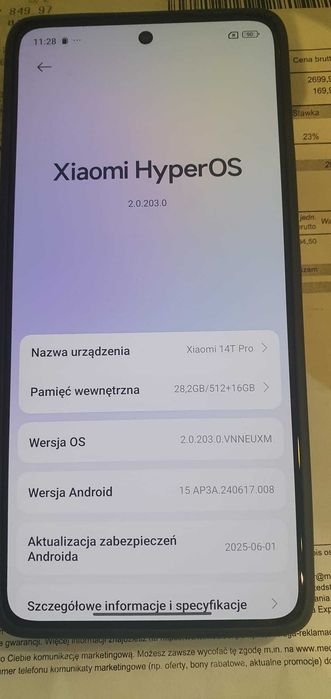 Telefon kom. Xiaomi 14 T Pro 12/512 GB Gwarancja - Madej Gorlice Mickiewicza -