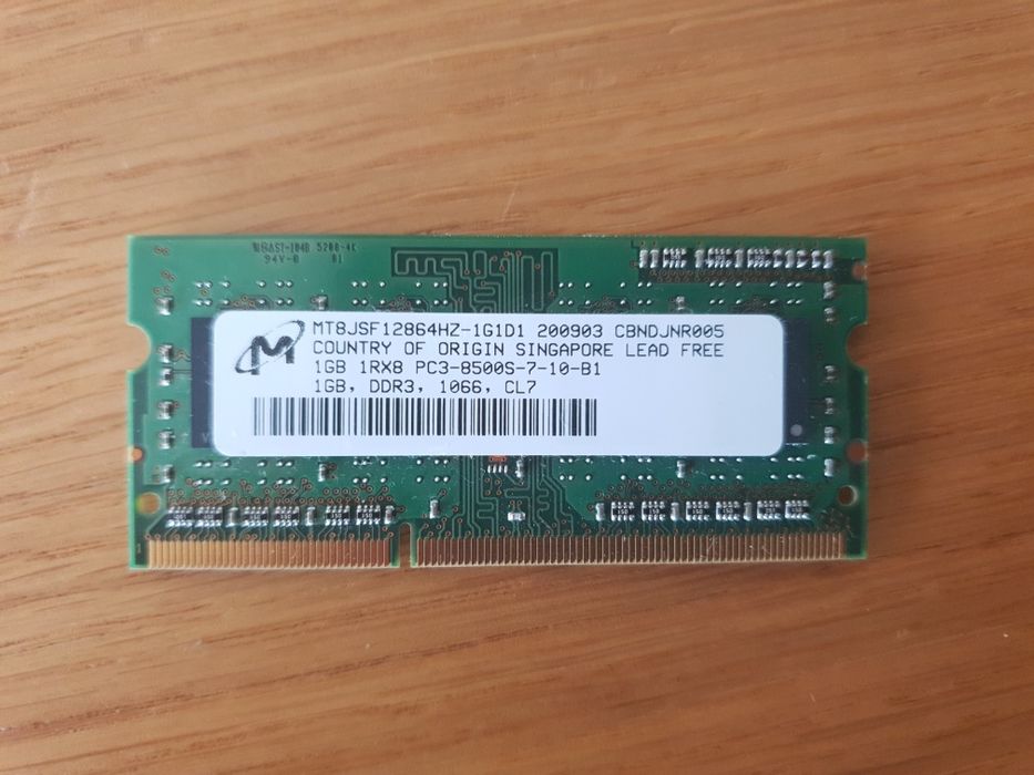 Memória RAM SO-DIMM de vários tipos64752348289410120