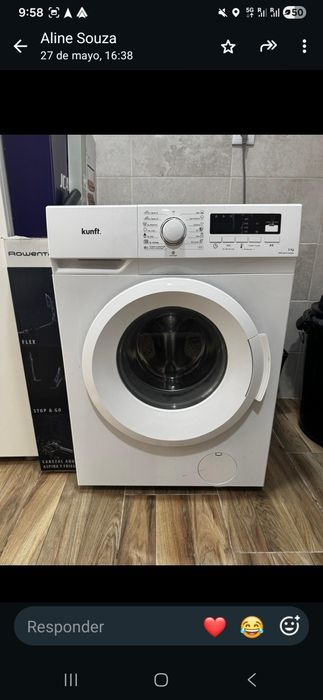 Máquina de Lavar Roupa KUNFT (9 kg - 1200 rpm - Branco)