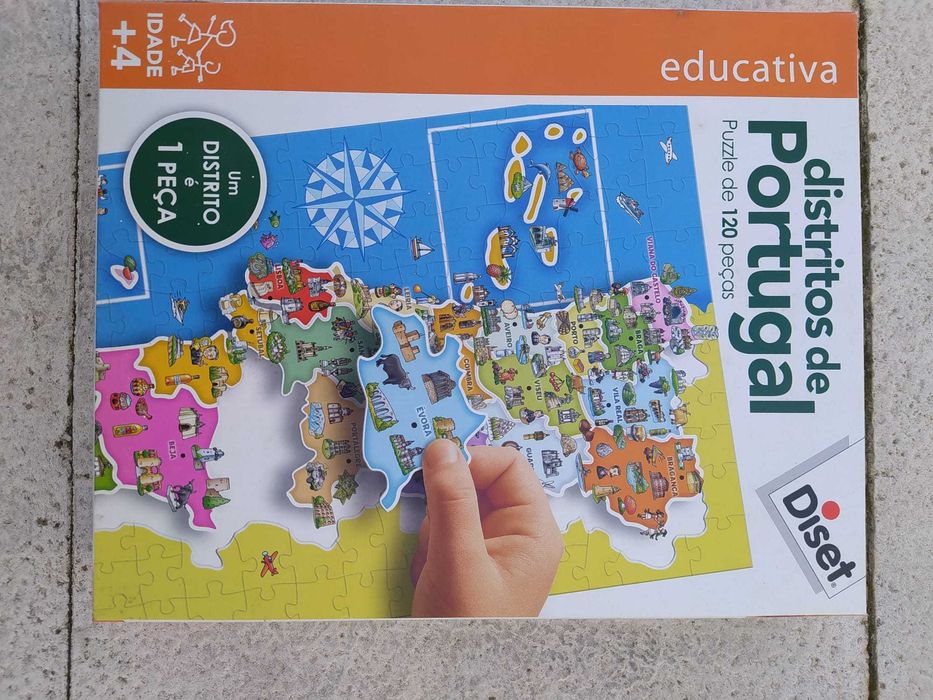 Puzzle Distritos de Portugal (120 peças) - Diset