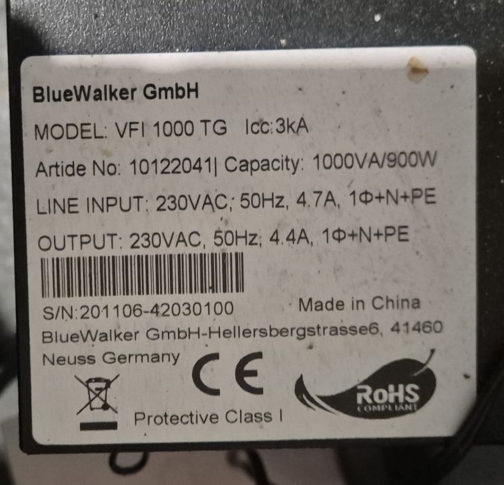 Ups PowerWalker VFI 1000TG