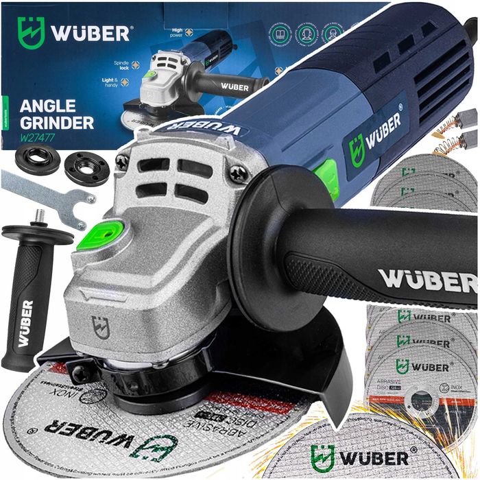 Szlifierka Kątowa Diax Mocna Kątówka + 10 Tarcz 125 Mm Zestaw Wuber